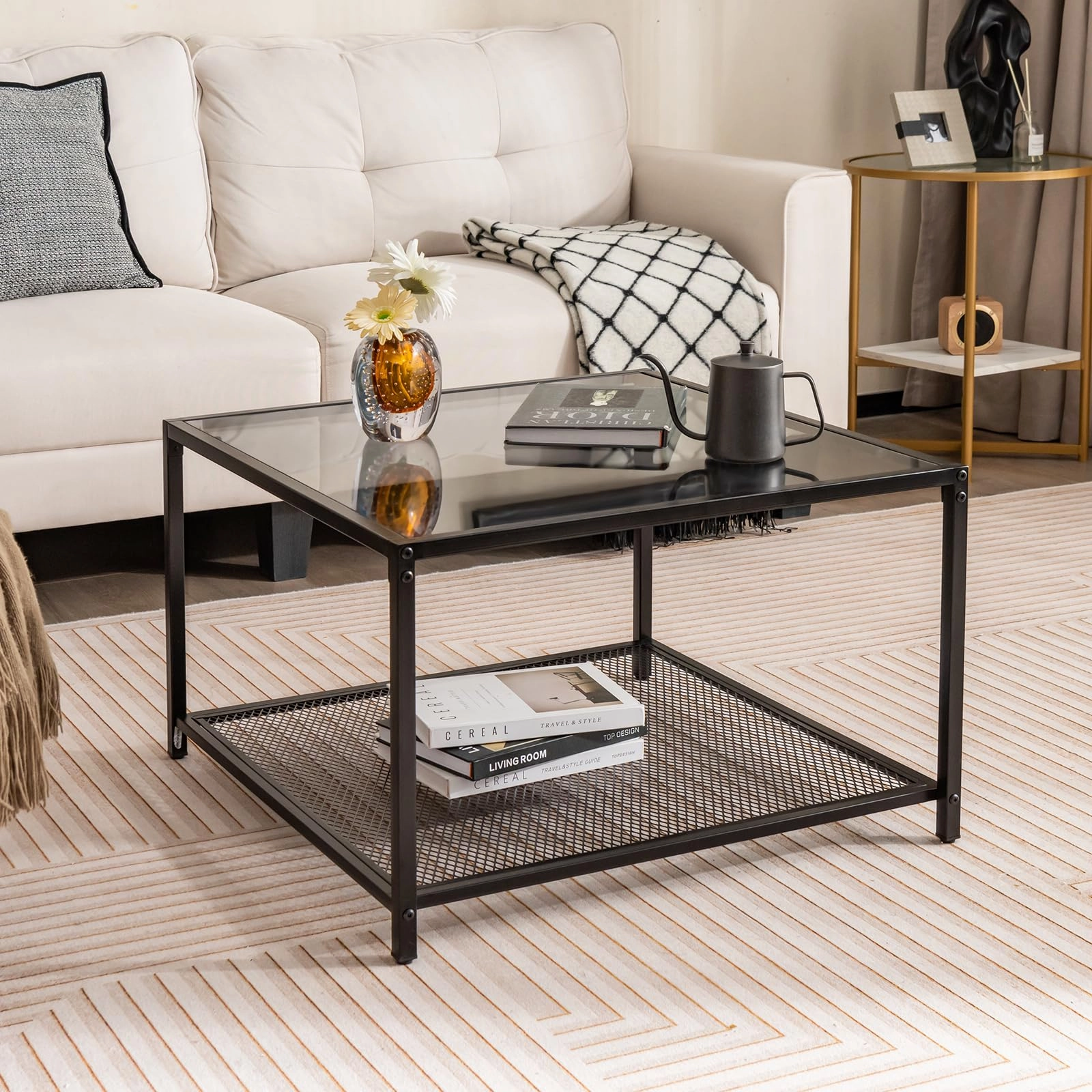 Giantex 27.5" Square Coffee Table