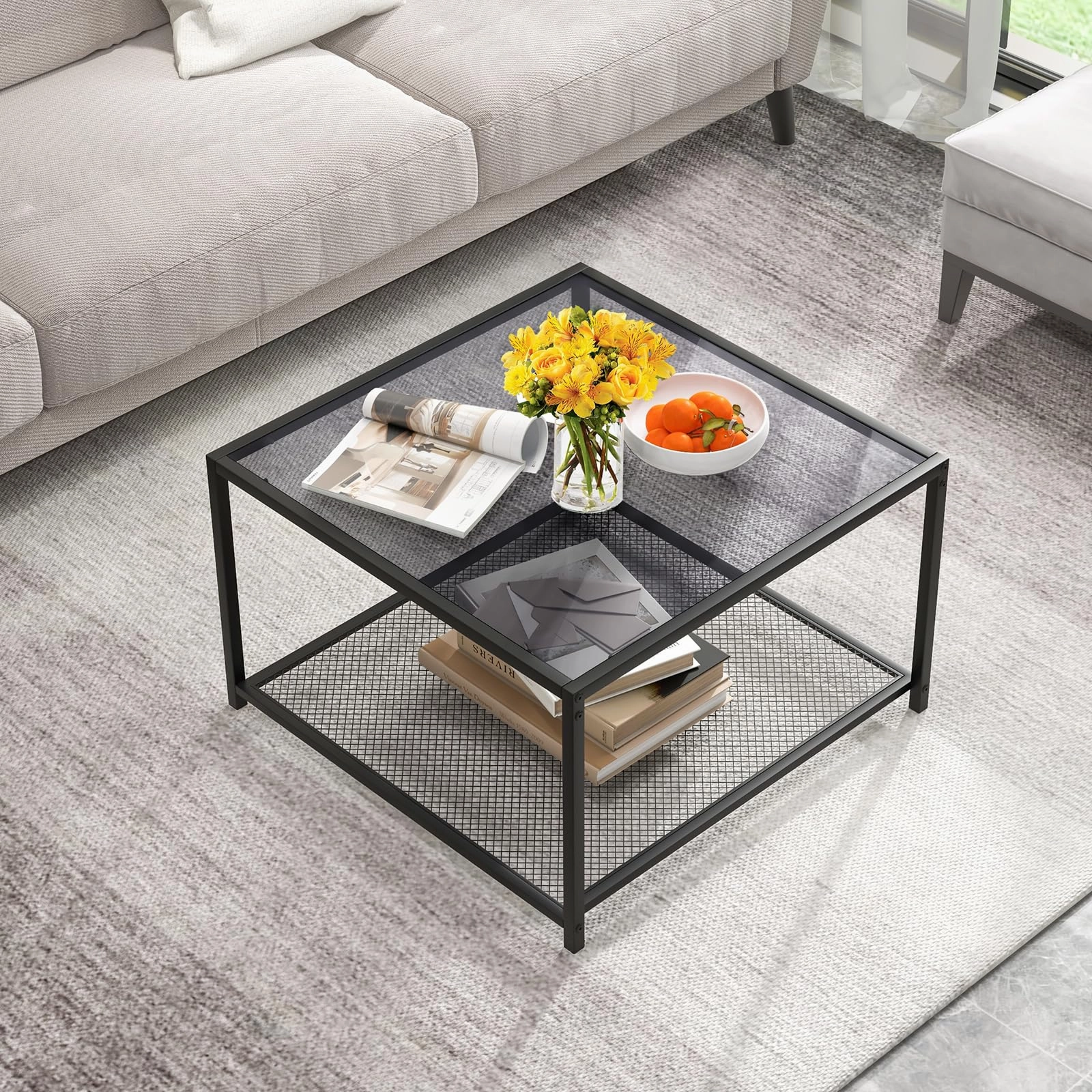 Giantex 27.5" Square Coffee Table