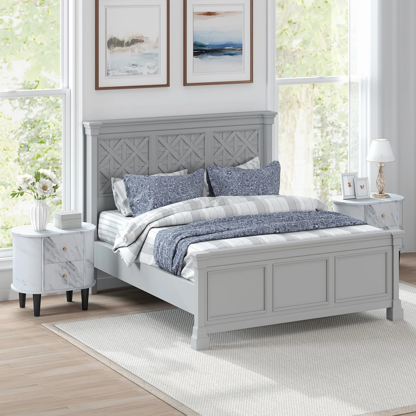 Giantex 2-Drawer Nightstand Set of 1/2