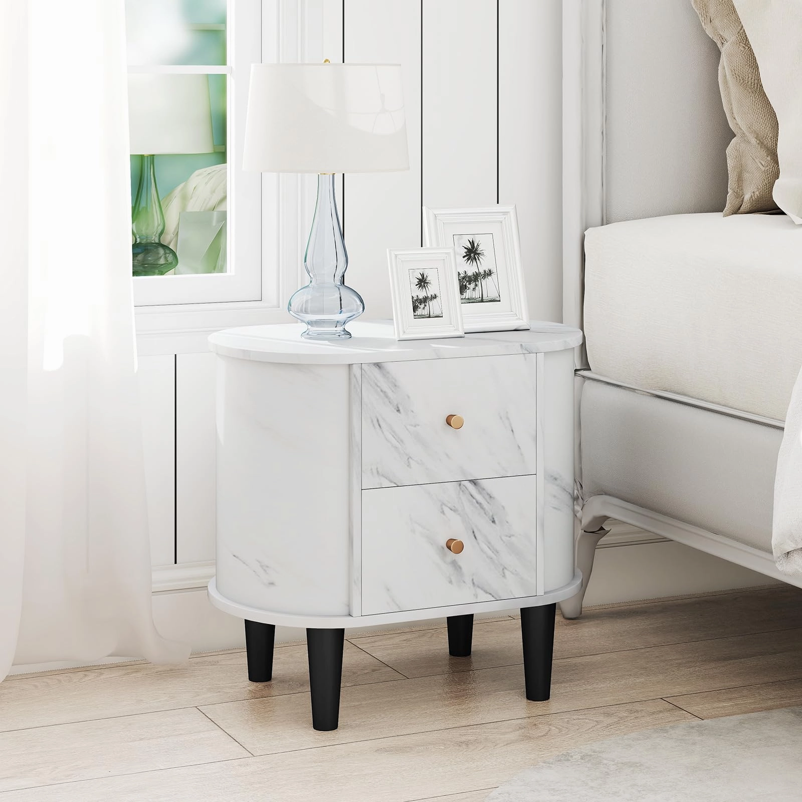 Giantex 2-Drawer Nightstand Set of 1/2