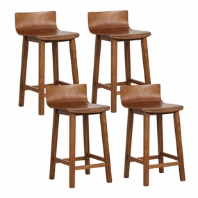 Giantex 2 or 4 Bar Stools Set with Low Back & Footrest kitchen towel, placemats