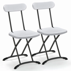 Giantex 2-Pack Folding Chairs, Plastic Event Chairs, Lightweight Foldable Chairs with Solid X-Shape Frame sectional sofa, corner couch