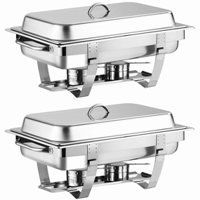 Giantex 2 Packs Chafing Dish 9 Quart Chafer Dishes Buffet Set kitchen towel, placemats