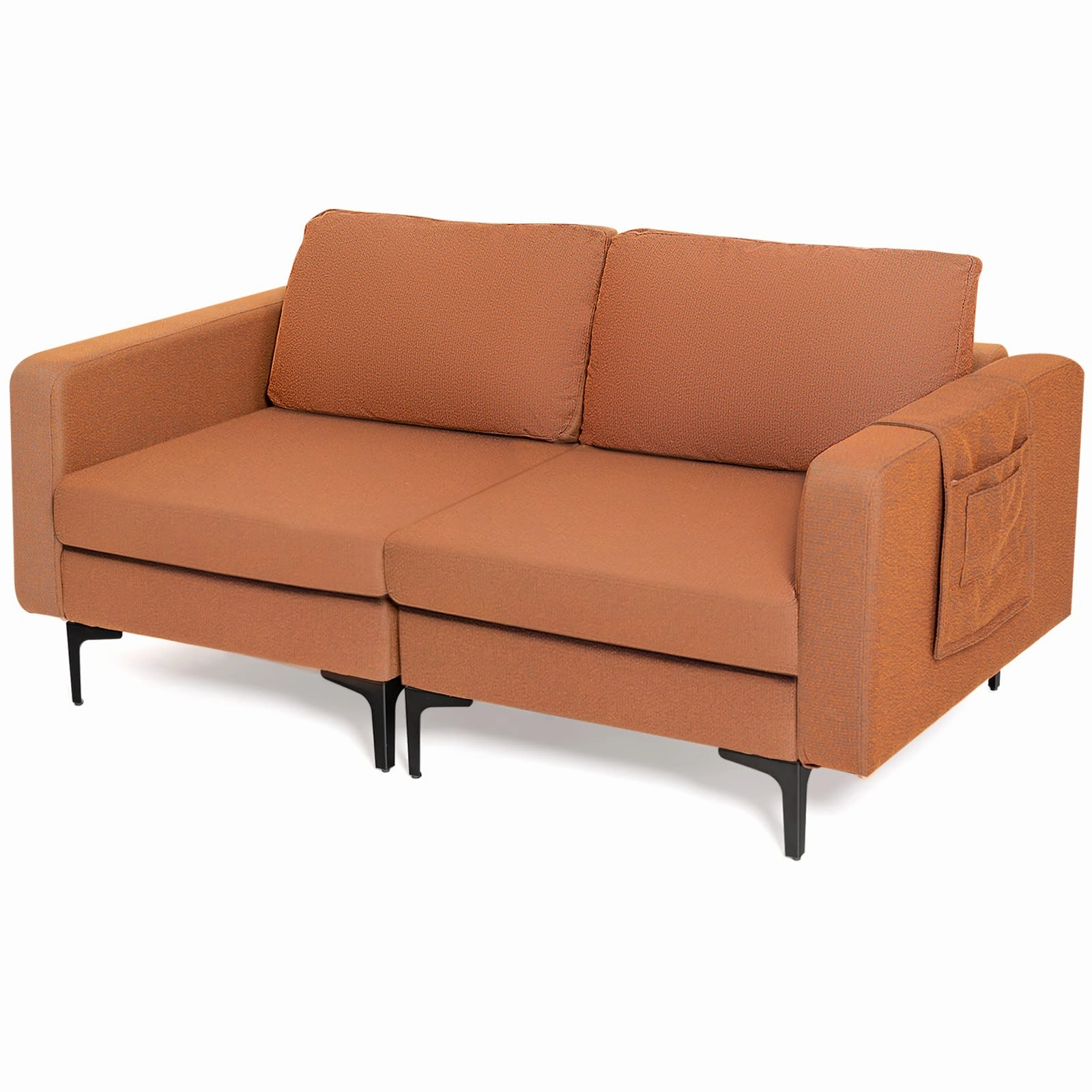 Giantex 2-Seat Sofa Couch, 66" L Modern Loveseat