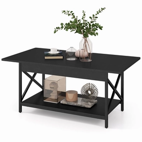 Giantex 2 Tier Coffee Table with Storage Shelf throw pillow, fuzzy blanket