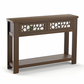 Giantex 2-Tier Console Table with Drawers throw pillow, fuzzy blanket
