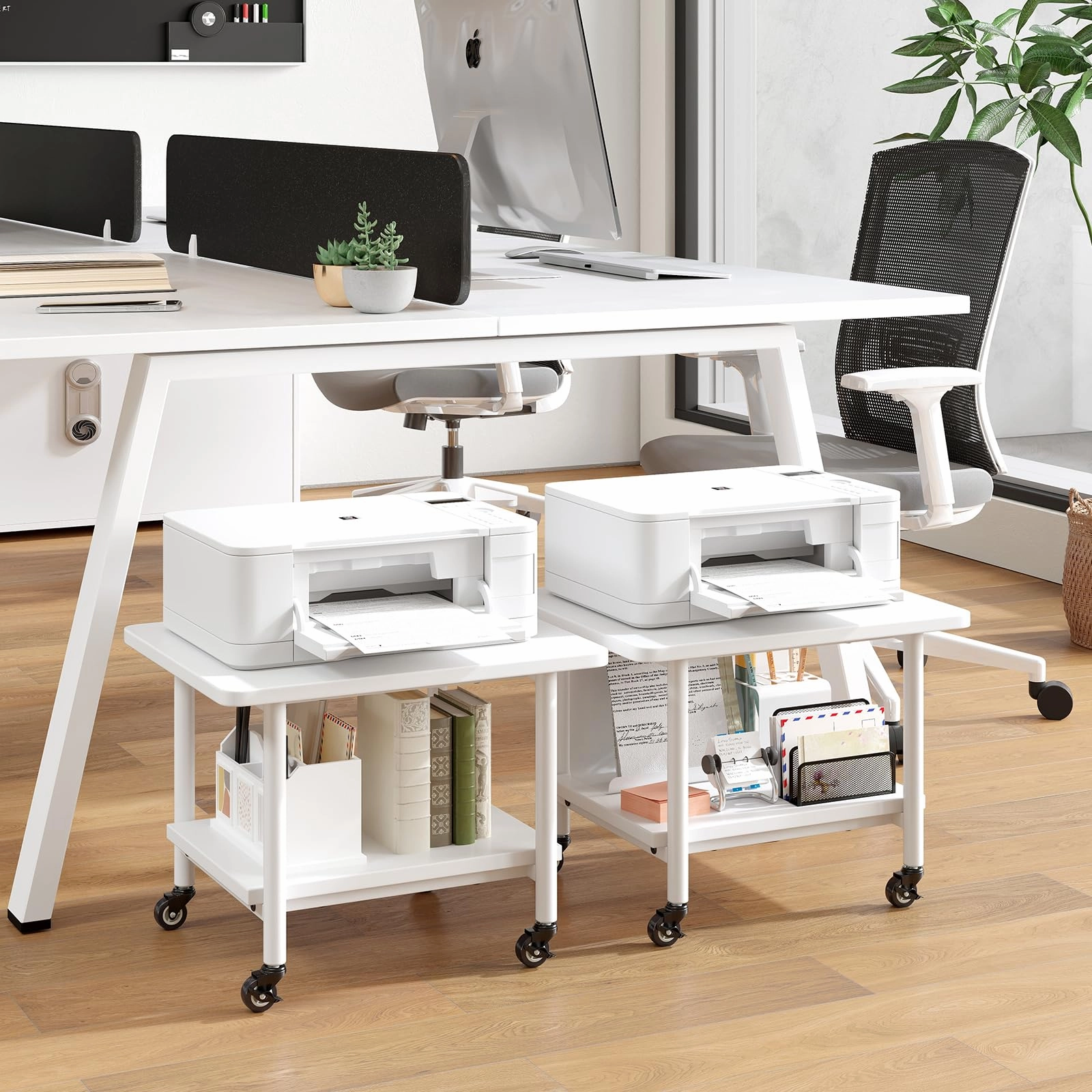 Giantex 2 Tier Mobile Printer Table with Storage Shelf