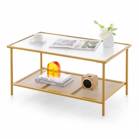 Giantex 2-Tier Modern Coffee Table console table, hallway table