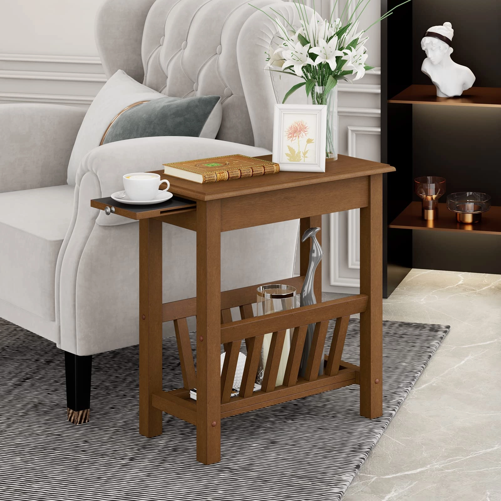 Giantex 2-Tier Narrow End Table