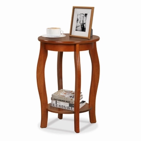 Giantex 2-Tier Round End Table, Narrow Tiered Telephone Table with Storage Shelf, Solid Wood Legs throw pillow, fuzzy blanket