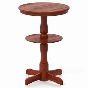 Giantex 2 Tier Tall Round Dining Table with Pedestal Base kitchen towel, placemats