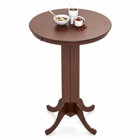 Giantex 30 Round Bar Table, Dining Table with Rubber Wood Frame kitchen towel, placemats
