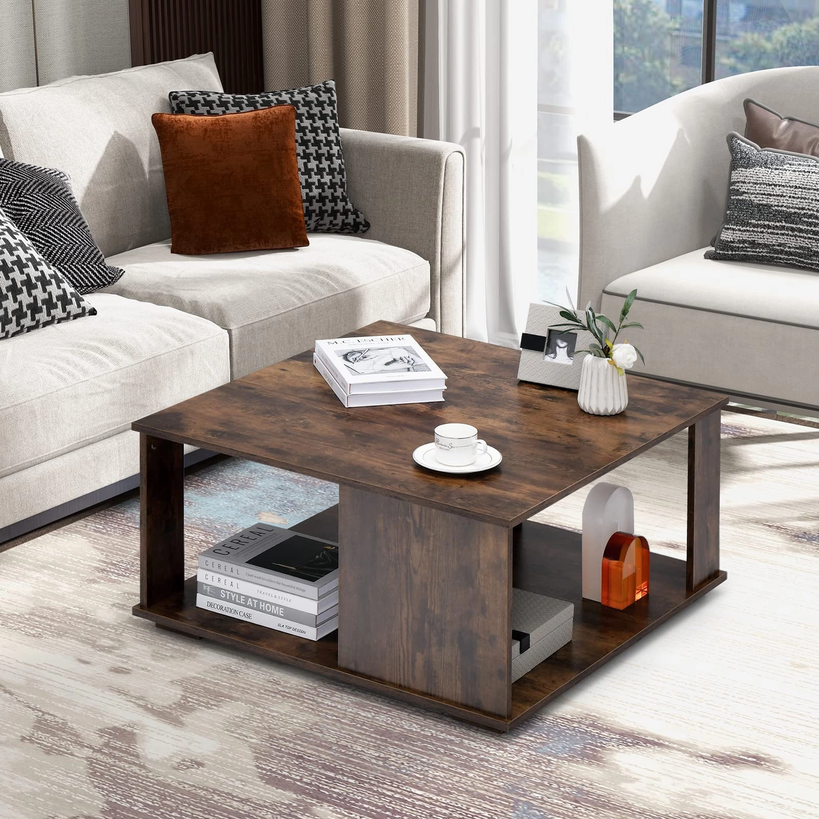 Giantex 32 Square Coffee Table