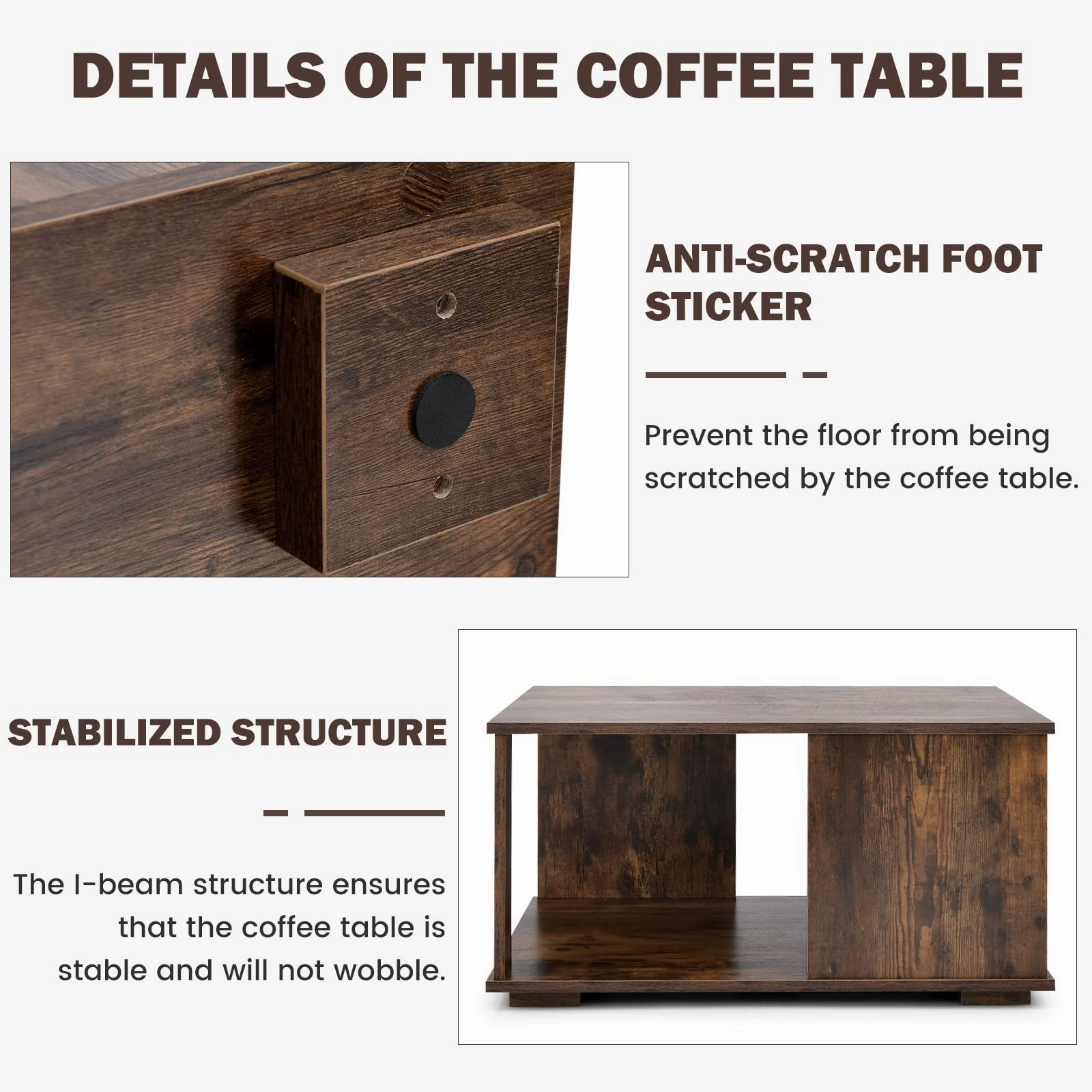 Giantex 32 Square Coffee Table