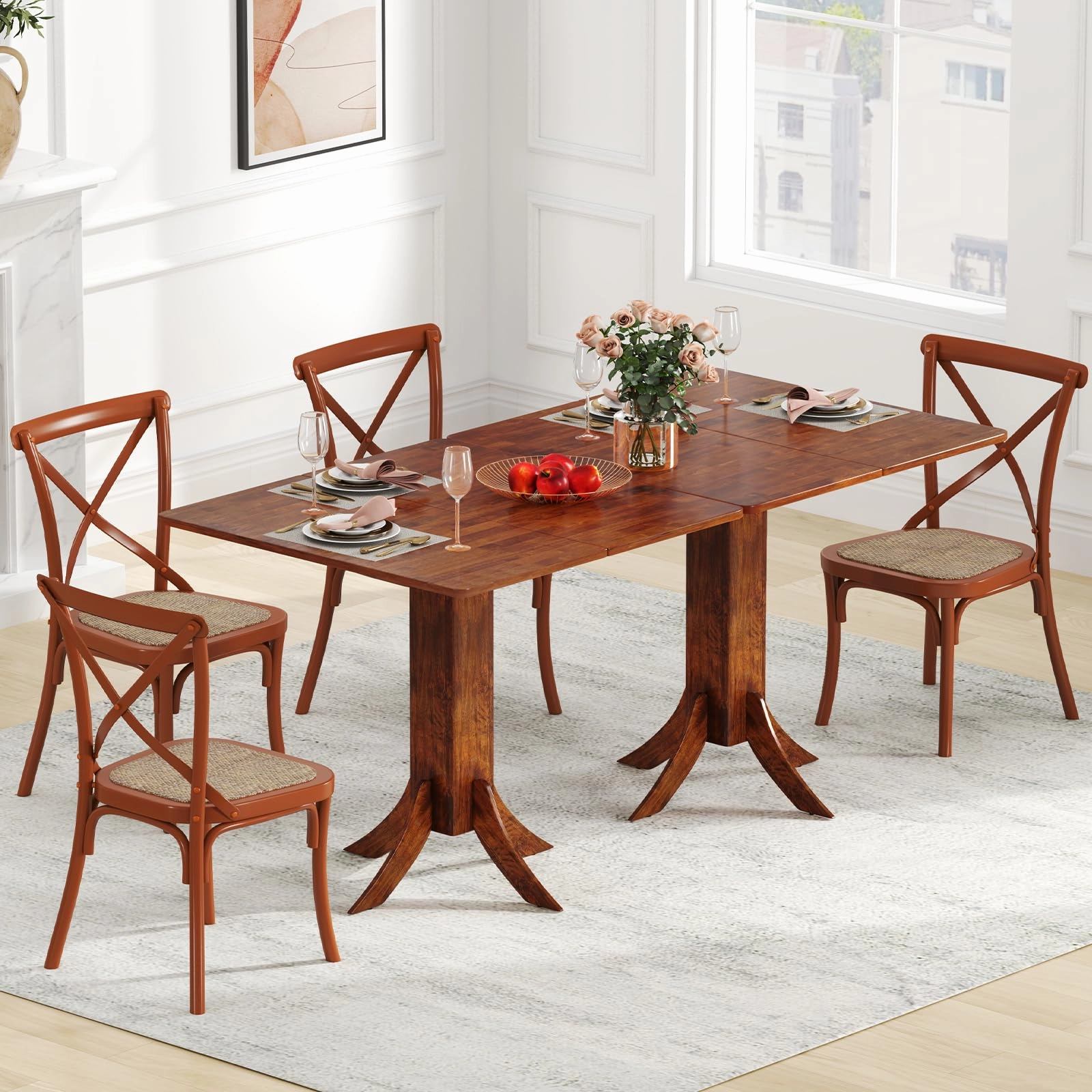 Giantex 33-Inch Square Dining Table for 2-4 People
