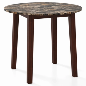 Giantex 35 Round Dining Table - Kitchen Table with Rubber Wood Legs kitchen towel, placemats