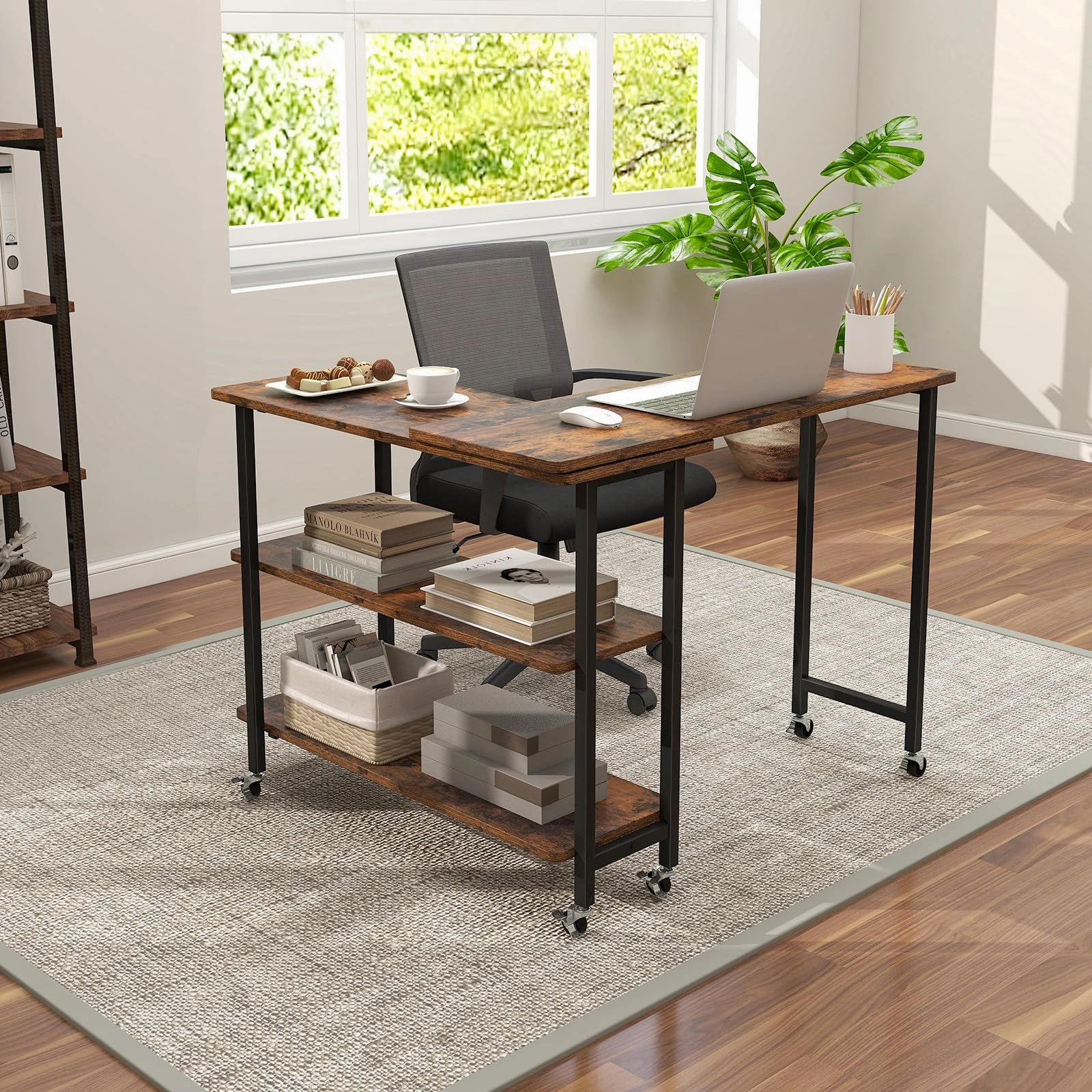 Giantex 360 Free Rotating Sofa Side Table