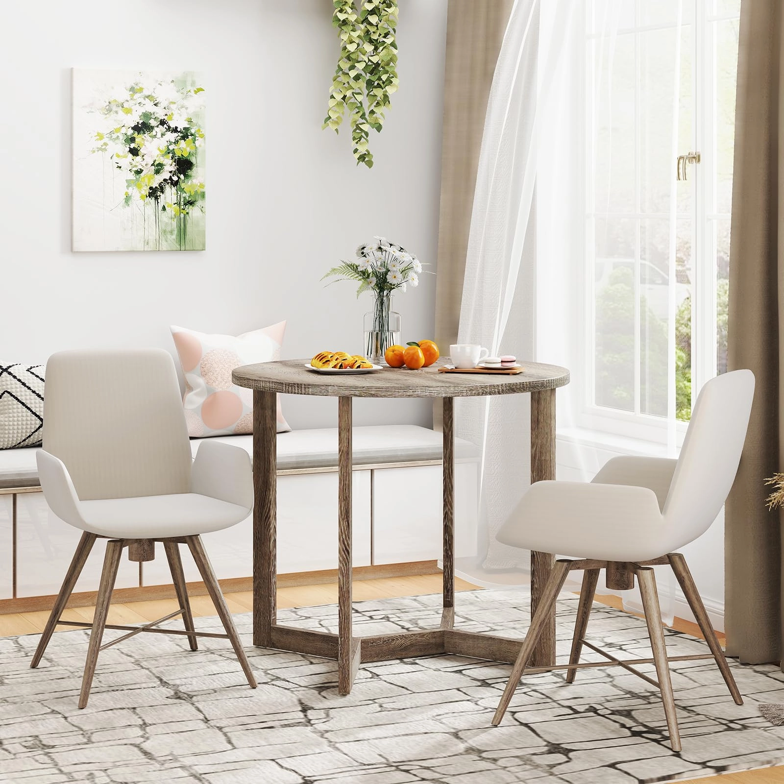 Giantex 36" Round Dining Table for 4