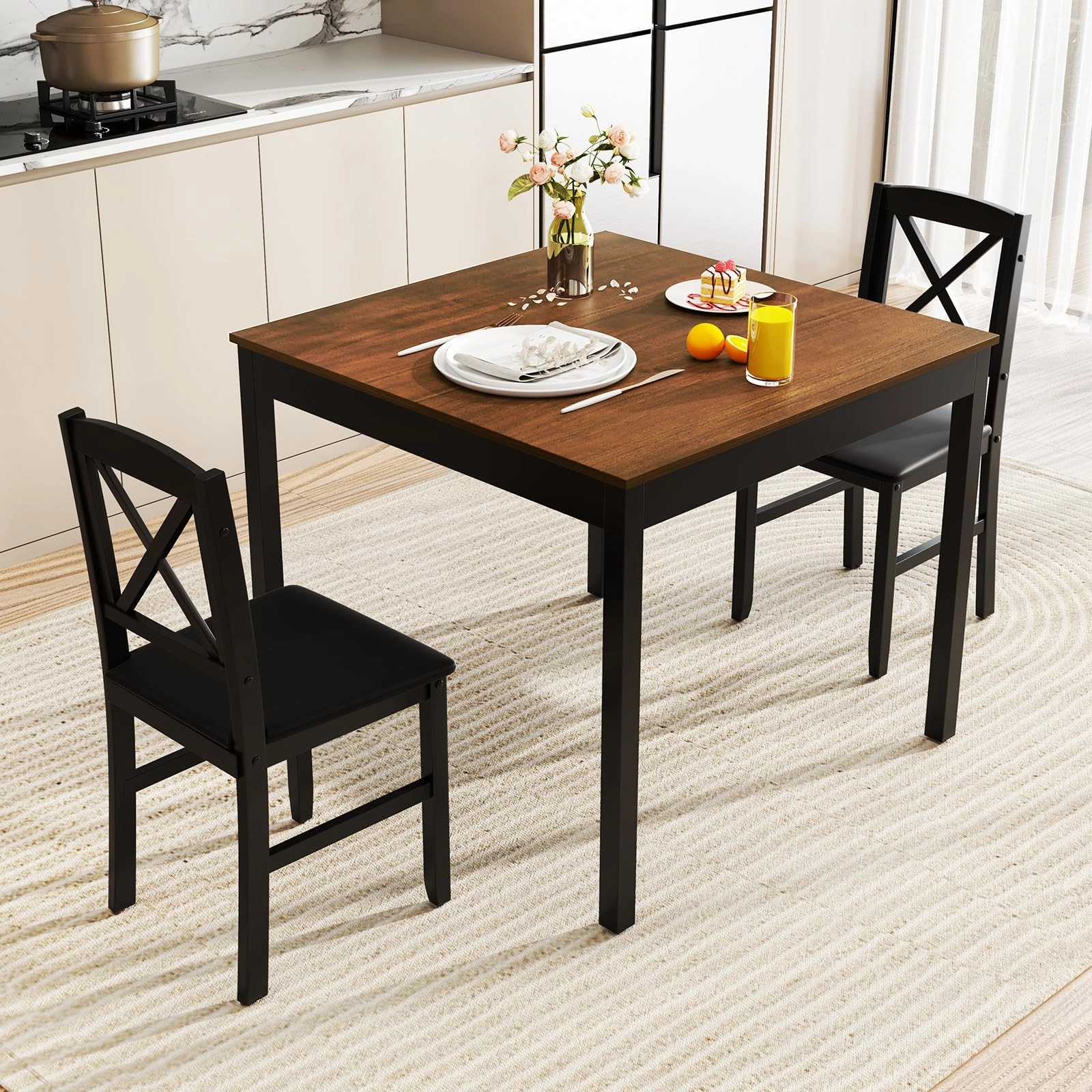 Giantex 3-Piece Dining Table Set for 2