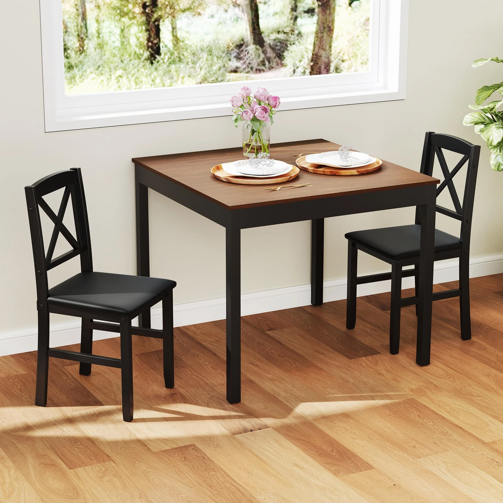 Giantex 3-Piece Dining Table Set for 2