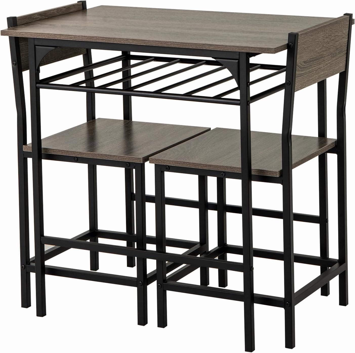Giantex 3-Piece Dining Table Set with Wine Rack for 2 Small Space