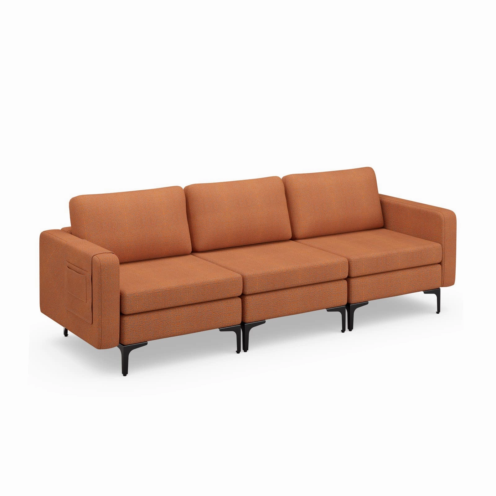 Giantex 3 Seat Sectional Sofa Couch, 94.5" L Modular Sleeper