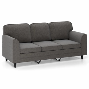 Giantex 3 Seater Couch - 79 Mid Century Modern Upholstered Sofa with Armrests, Sturdy Legs sectional sofa, corner couch
