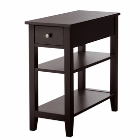 Giantex 3-Tier End Table with Drawer and Double Shelves Narrow Tiered Side Table for Bedroom entry bench, mudroom storage