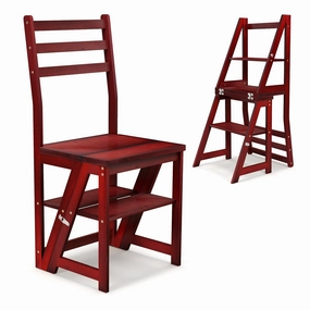 Giantex 3 Tier Folding Ladder Chair, Convertible 3 Step Stool and Chair w/Safety Locks for Adults sectional sofa, corner couch