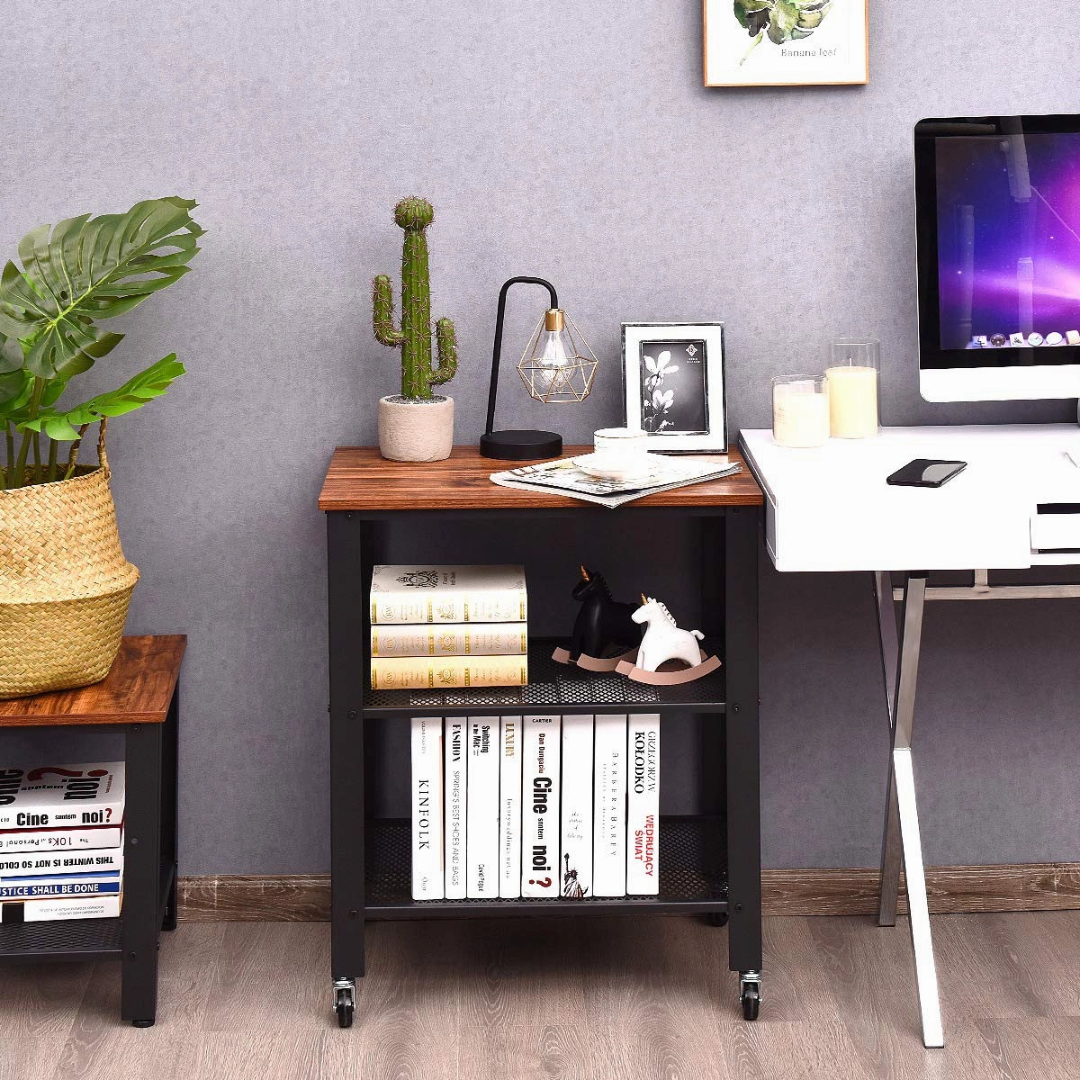 Giantex 3-Tier Microwave Cart Wooden