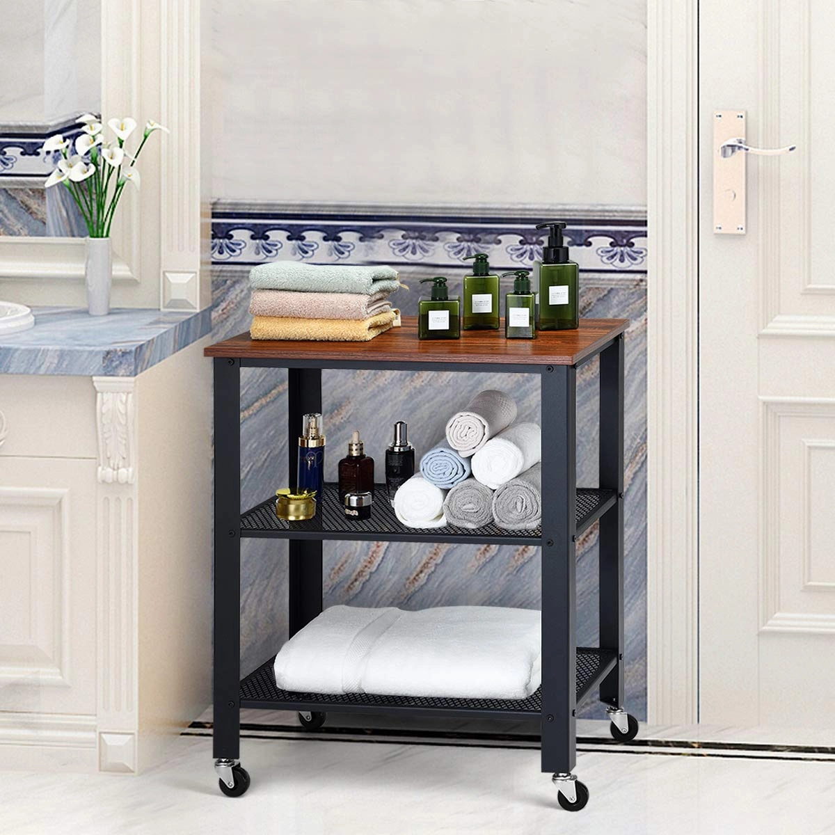 Giantex 3-Tier Microwave Cart Wooden