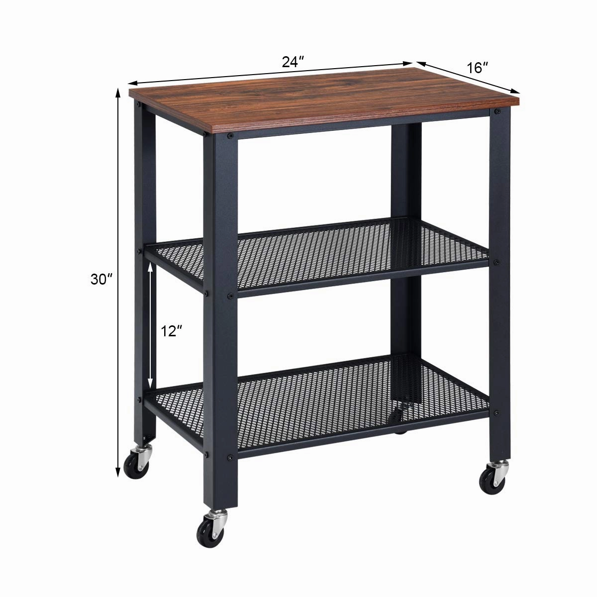 Giantex 3-Tier Microwave Cart Wooden