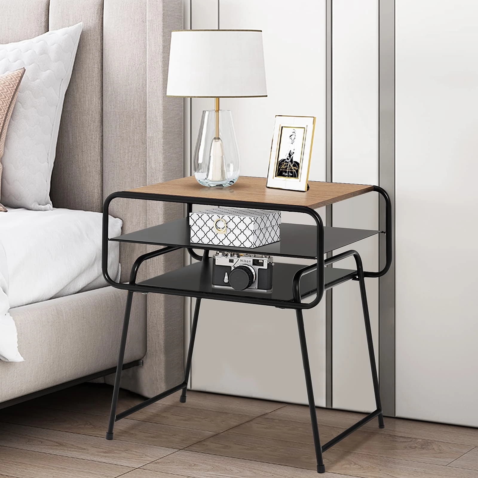 Giantex 3-Tier Side End Table with Shelf