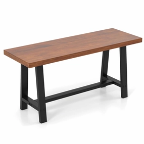 Giantex 40 Wood Dining Bench, 2 Person Entryway Shoe Bench with Metal Frame, Rectangular End of Bed Bench kitchen towel, placemats