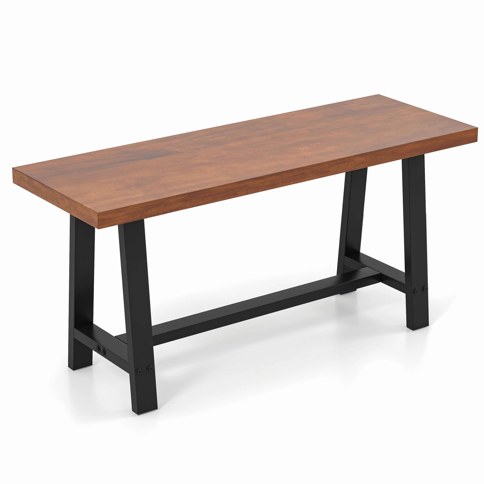Giantex 40 Wood Dining Bench, 2 Person Entryway Shoe Bench with Metal Frame, Rectangular End of Bed Bench kitchen towel, placemats