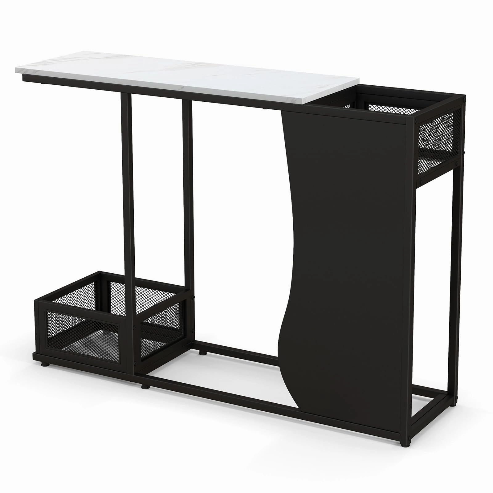 Giantex 43.5" Console Table for Entryway - Modern Entry Table with Faux Marble Top