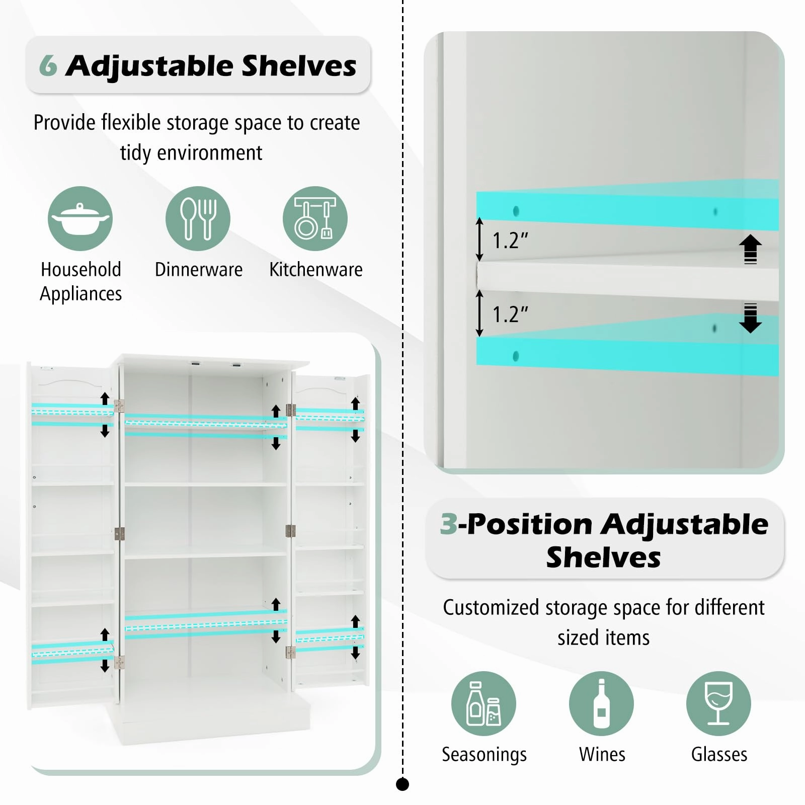 Giantex 47.5 Kitchen Storage Cabinet