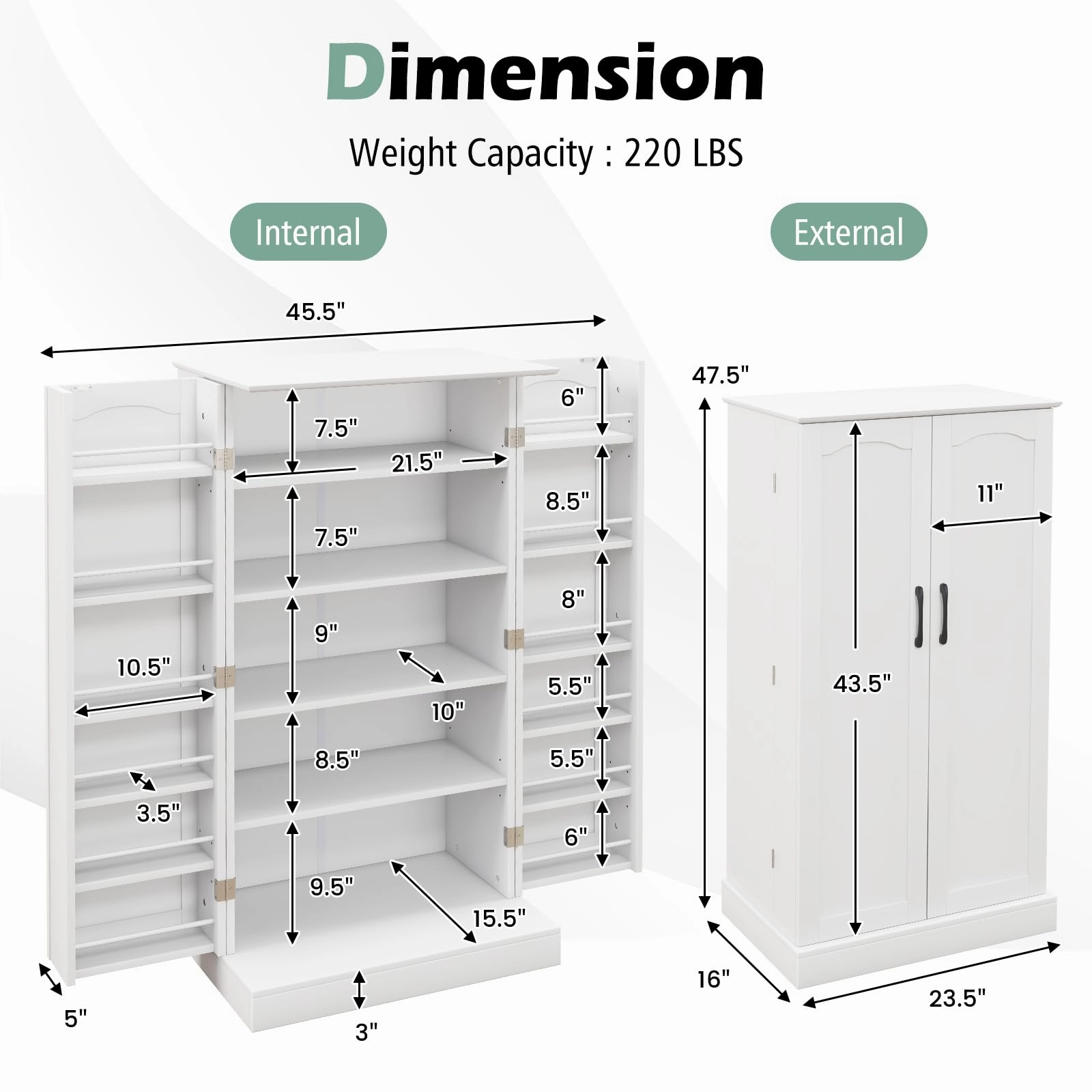 Giantex 47.5 Kitchen Storage Cabinet