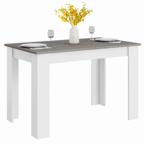 Giantex 47 Inch Dining Table, Kitchen Table for Small Spaces, Modern Rectangular Dinner Table kitchen towel, placemats