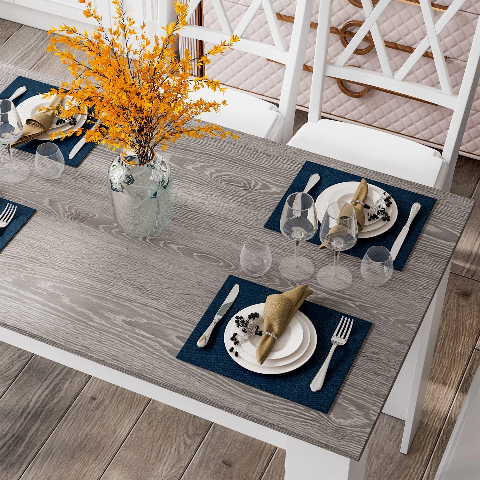Giantex 47 Inch Dining Table, Kitchen Table for Small Spaces, Modern Rectangular Dinner Table