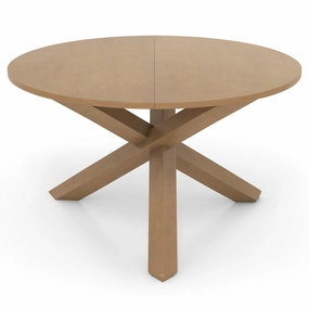 Giantex 47" Round Dining Table, Mid Century Modern Round Kitchen Table w/Solid Acacia Wood Legs, Adjustable Foot Pads kitchen towel, placemats