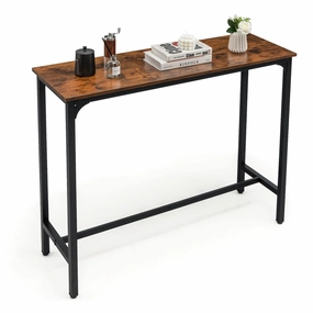 Giantex 48" Narrow Console Table - Long Bar Table, Rectangular Kitchen Dining Table throw pillow, fuzzy blanket