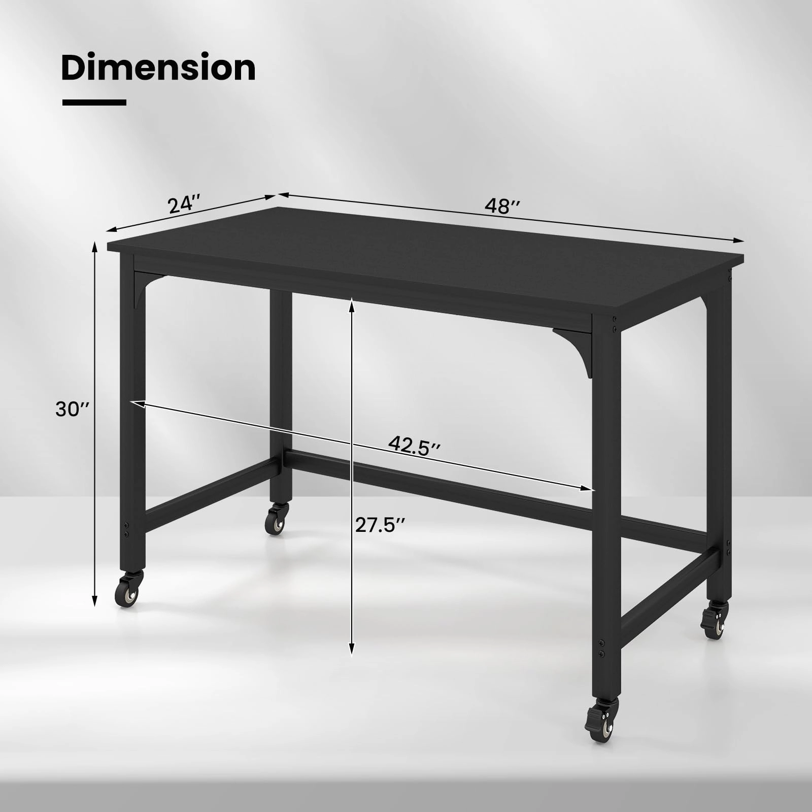 Giantex 48" Rolling Computer Desk