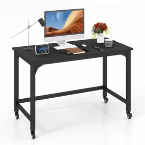 Giantex 48" Rolling Computer Desk patio decor, garden accessories