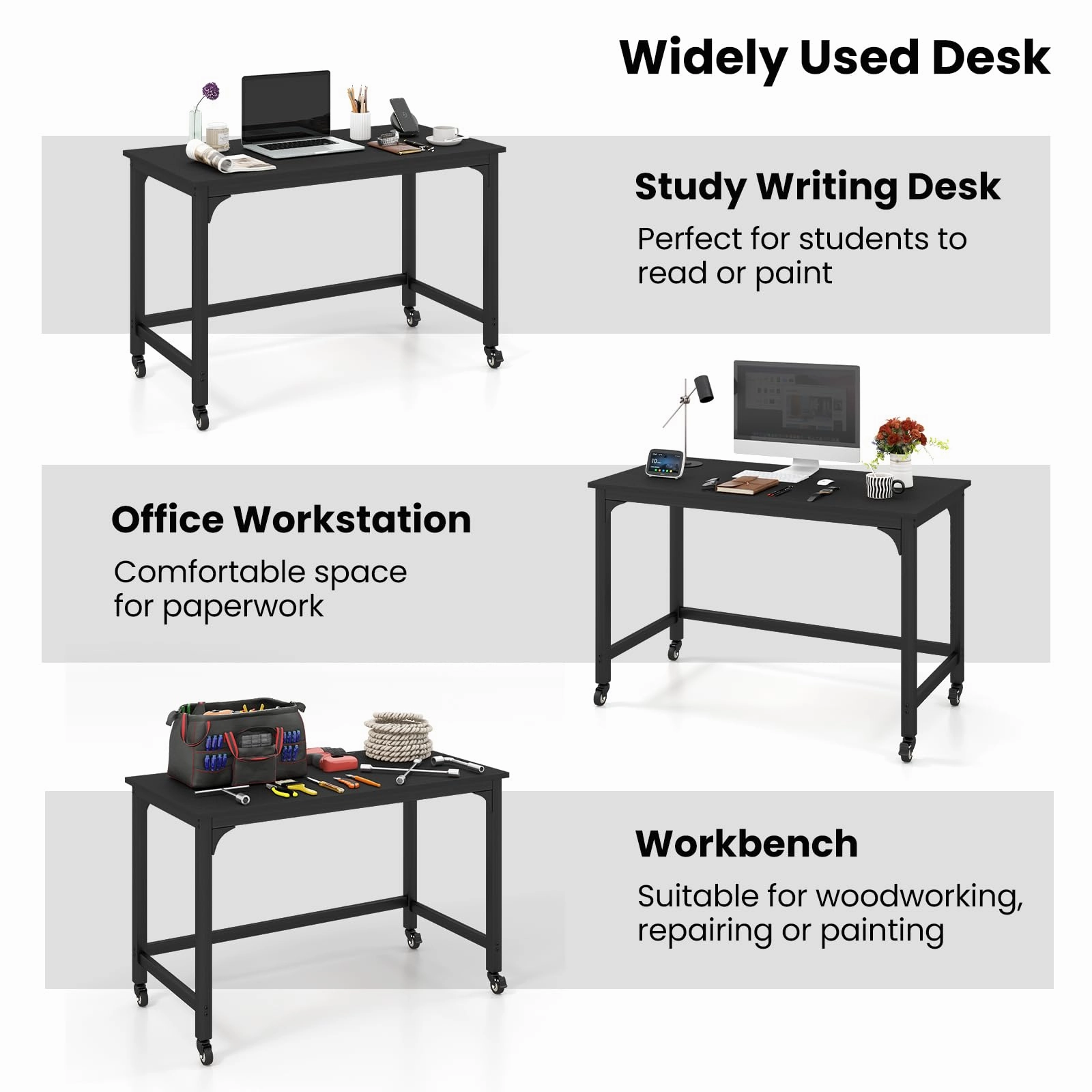 Giantex 48" Rolling Computer Desk