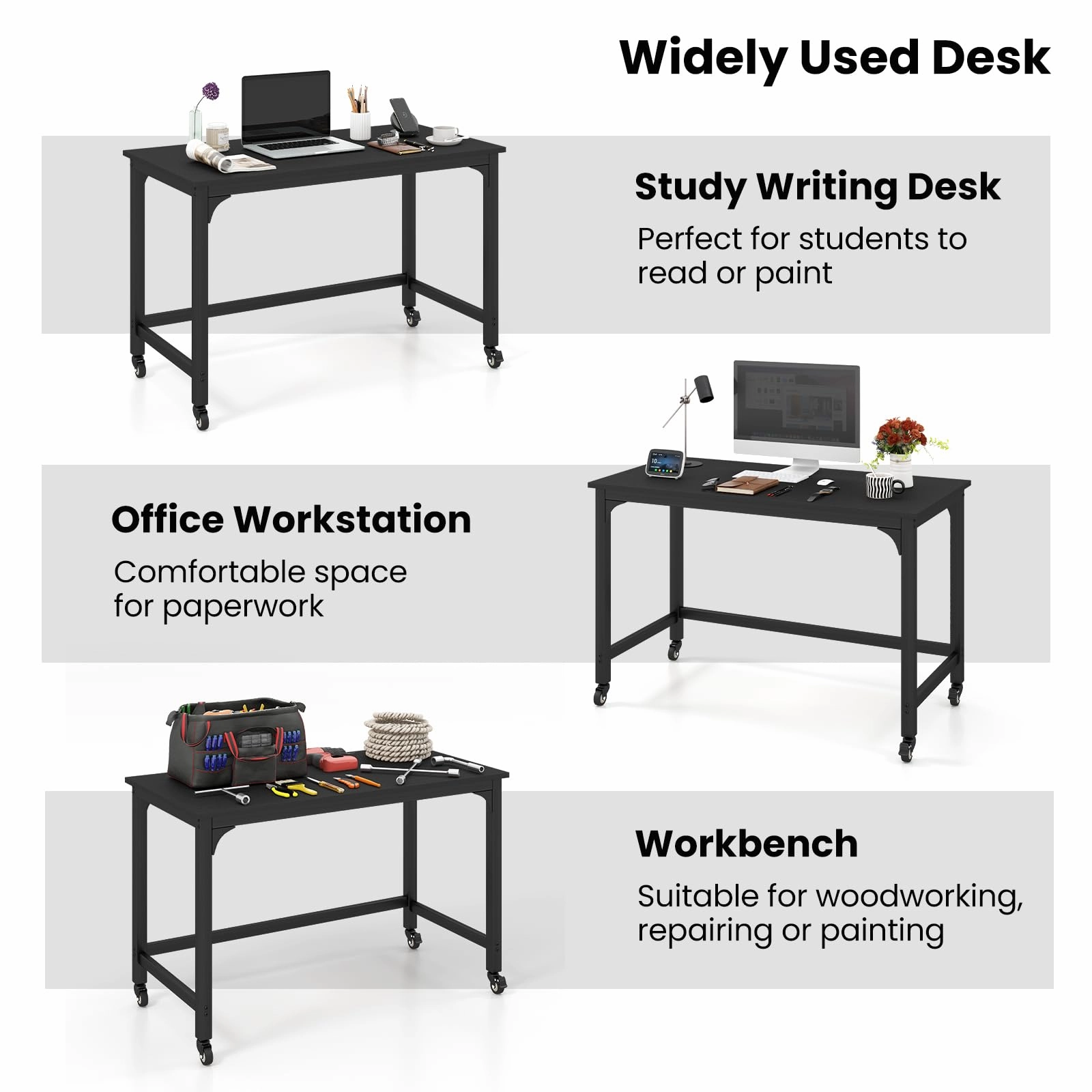 Giantex 48" Rolling Computer Desk