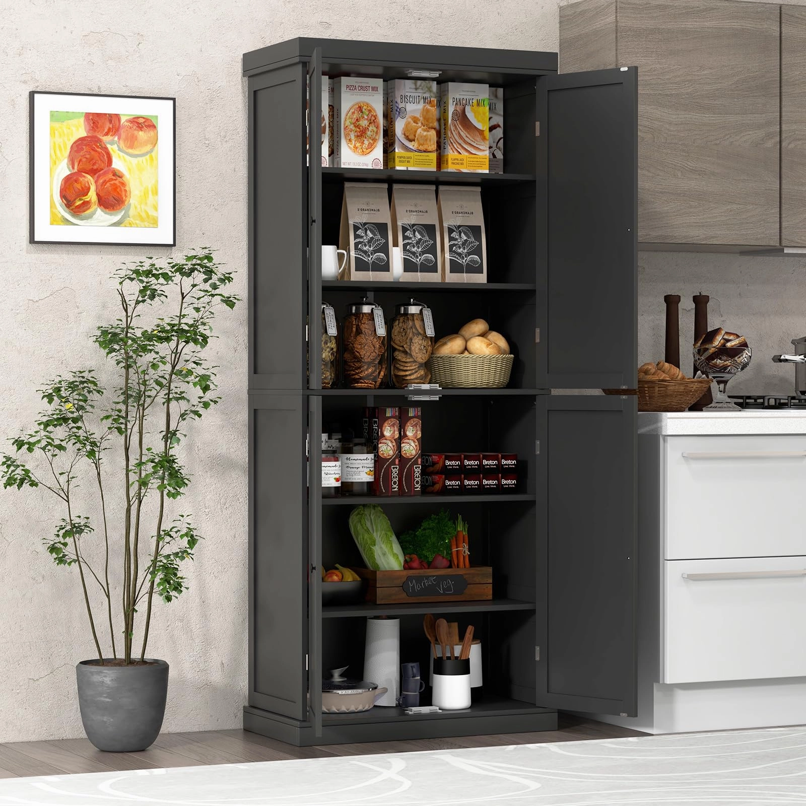 Giantex 4 Door Kitchen Pantry