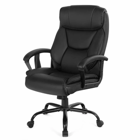 Giantex 500 lbs Big and Tall Office Chair, Massage Executive Chair w/ 6 Vibrating Points office supplies, stationery