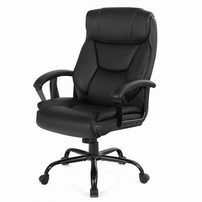 Giantex 500 lbs Big and Tall Office Chair, Massage Executive Chair w/ 6 Vibrating Points outdoor dining set, patio table