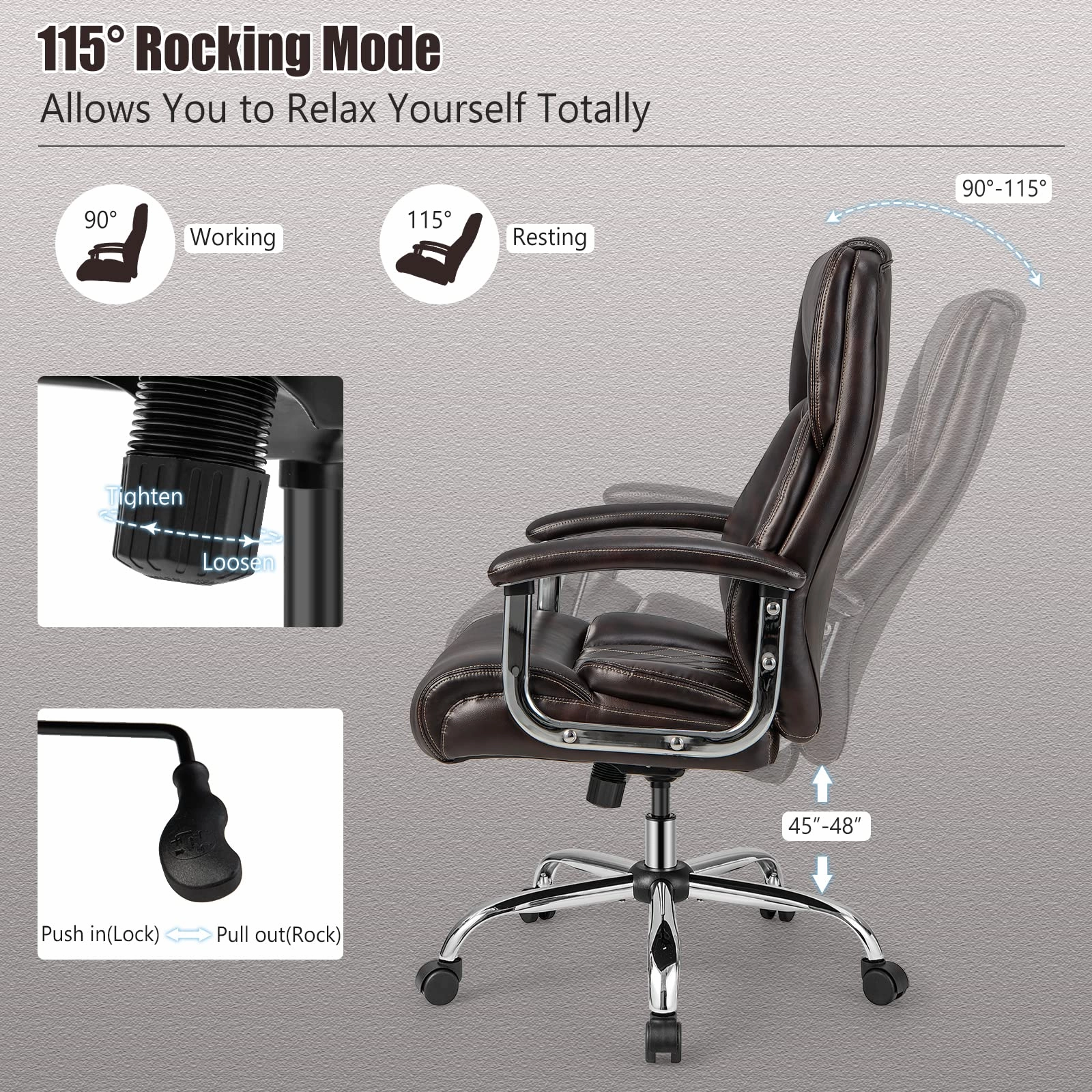 Giantex 500LBS Big and Tall Office Chair